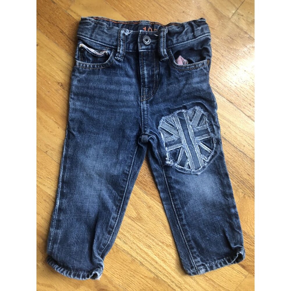 Gap 12-18M British Flag Distressed Jeans